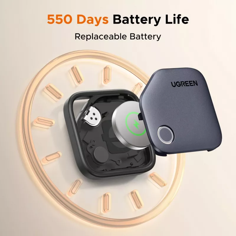 UGREEN FineTrack Bluetooth Tracker CM829 für Samsung SmartThings, Schwarz