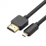 UGREEN HD127 Micro-HDMI-auf-HDMI-Kabel 4K 3D 1,5 m Schwarz