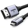 UGREEN HD164 Micro HDMI auf HDMI 2.1 Kabel 8K 1m Grau