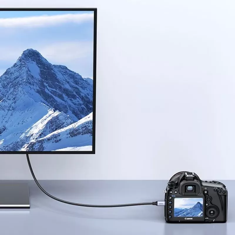 UGREEN HD164 Micro HDMI auf HDMI 2.1 Kabel 8K 2m Grau