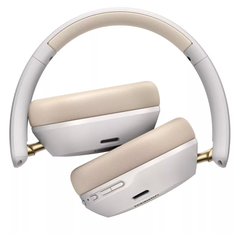 UGREEN HiTune Max 5C Kabellose Over-Ear-Kopfhörer, Hybrid-ANC, Bluetooth 5.4, 40-mm-Treiber, 40 Stunden Akku – Beige