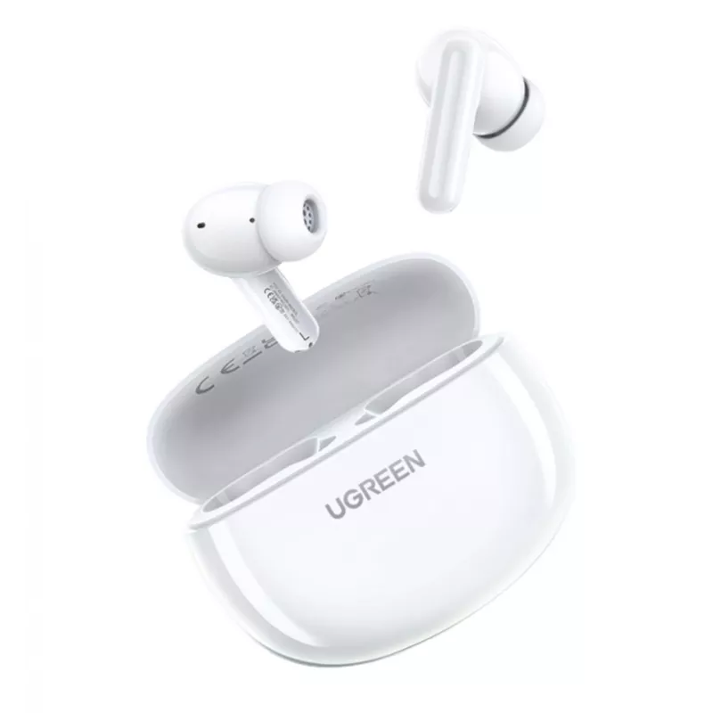 UGREEN HiTune P3 In-Ear kabellose Ohrhörer mit Hybrid-ANC, 35dB Geräuschunterdrückung, 4-Mikrofon-ENC, 30H Akku, IPX5, Bluetooth 5.2, niedrige Latenz, Weiß