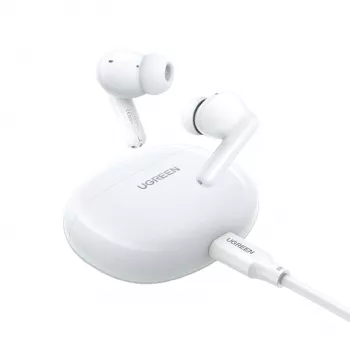 UGREEN HiTune P3 In-Ear kabellose Ohrhörer mit Hybrid-ANC, 35dB Geräuschunterdrückung, 4-Mikrofon-ENC, 30H Akku, IPX5, Bluetooth 5.2, niedrige Latenz, Weiß