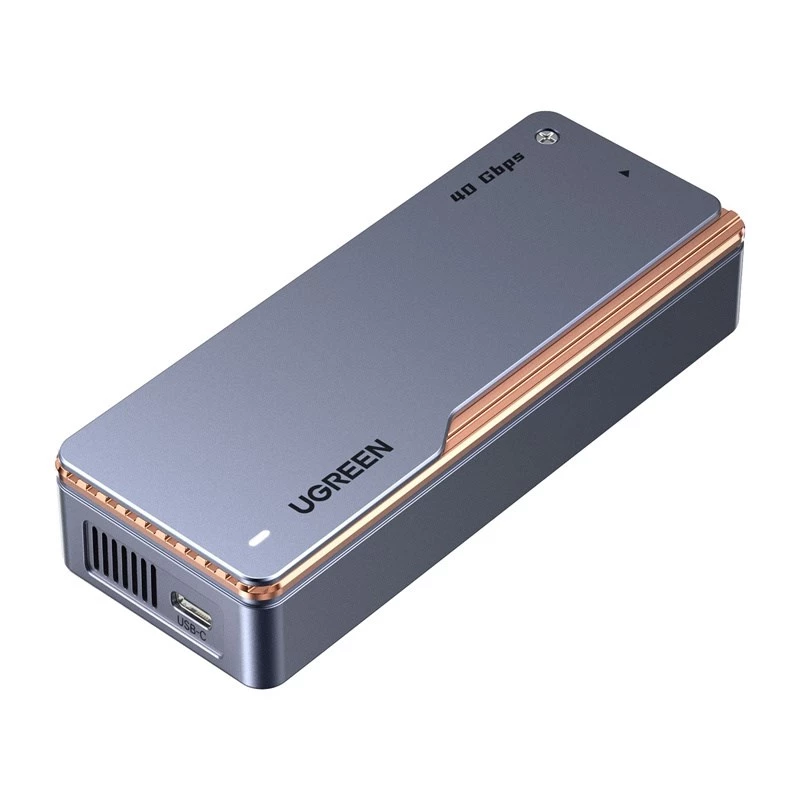 UGREEN M.2 NVMe SSD Gehäuse D703 USB4 40Gbps Werkzeugfrei Aluminium Space Grey