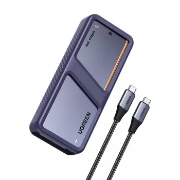 UGREEN M.2 NVMe SSD Gehäuse D703 USB4 40Gbps Werkzeugfrei Aluminium Space Grey