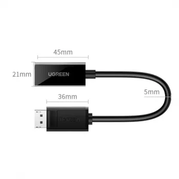 UGREEN MM137 DisplayPort-auf-HDMI-Adapter 4K/1080p Schwarz