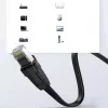 UGREEN NW102 Cat6 Flaches Ethernet-Netzwerkkabel 8m - Schwarz
