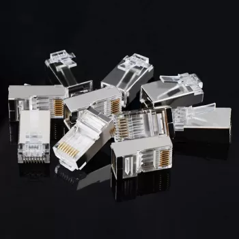 UGREEN NW111 RJ45 Cat6 Ethernet Netzwerkstecker 100er Pack - Silber/Transparent