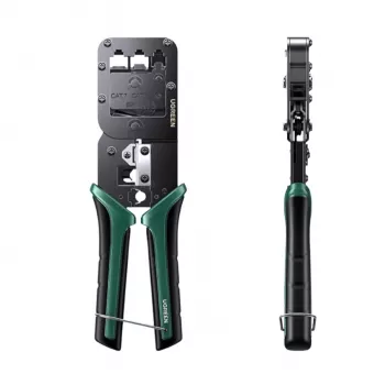 UGREEN RJ45 Netzwerk-Crimpzange Pass-Through Crimper Cutter Stripper für RJ45 RJ12 RJ11 Cat5 Cat5e Cat6 Cat6a Cat7 Cat8