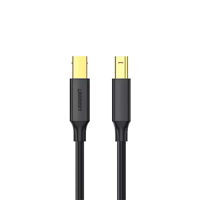 UGREEN US135 USB 2.0 A-B Kabel, vergoldet, 2m, Schwarz