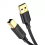 UGREEN US135 USB 2.0 A-B Kabel, vergoldet, 2m, Schwarz
