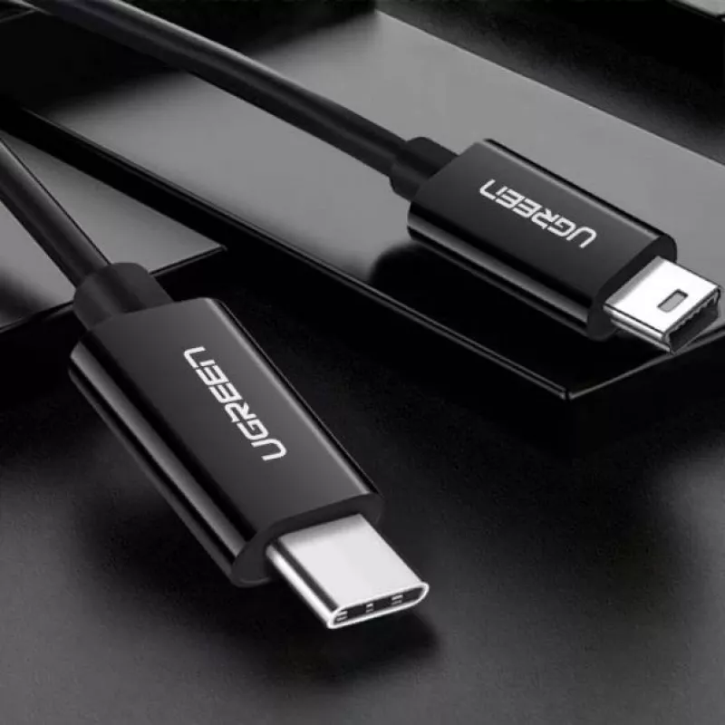 UGREEN US242 USB-C auf Mini USB Kabel 1m Schwarz