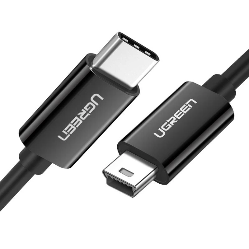 UGREEN US242 USB-C auf Mini USB Kabel 1m Schwarz