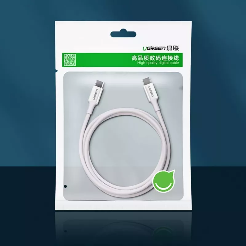 UGREEN US264 USB-C auf USB-C Kabel 1m Weiß 100W PD QC AFC