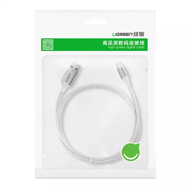 UGREEN US288 USB-A auf USB-C Kabel QC 3.0 3A 1m Weiß