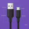 UGREEN US289 Micro USB / USB-A Kabel 0,25m - Schwarz