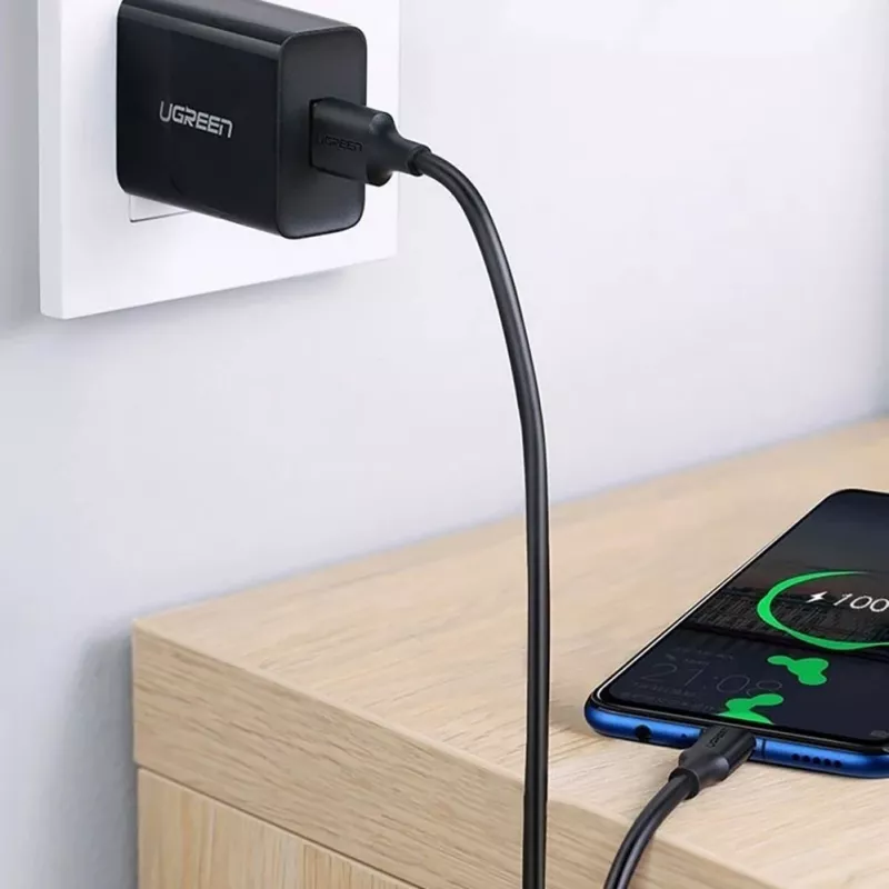 UGREEN US289 Micro USB / USB-A Kabel 0,25m - Schwarz