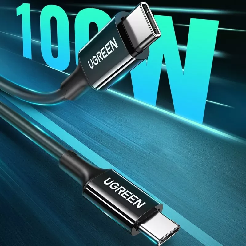 UGREEN US300 USB-C auf USB-C Kabel 480Mbps 5A 1m Schwarz