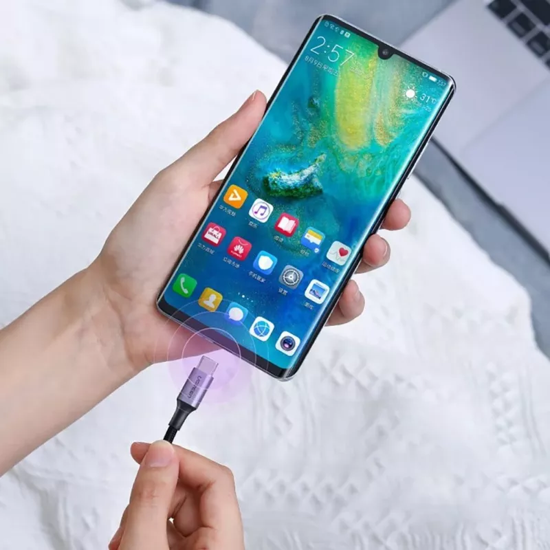 UGREEN US316 USB-C auf USB-C Kabel 100W 5A 480Mbps 1,5m Grau