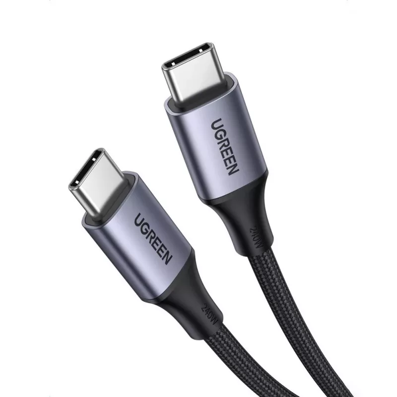 UGREEN US535 USB-C auf USB-C PD Kabel 240W 5A 1m - Grau