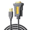 UGREEN USB 2.0 auf RS-232 Seriell-Adapterkabel (USB-A Stecker auf DB9 Stecker) - Schwarz, 1,5 m