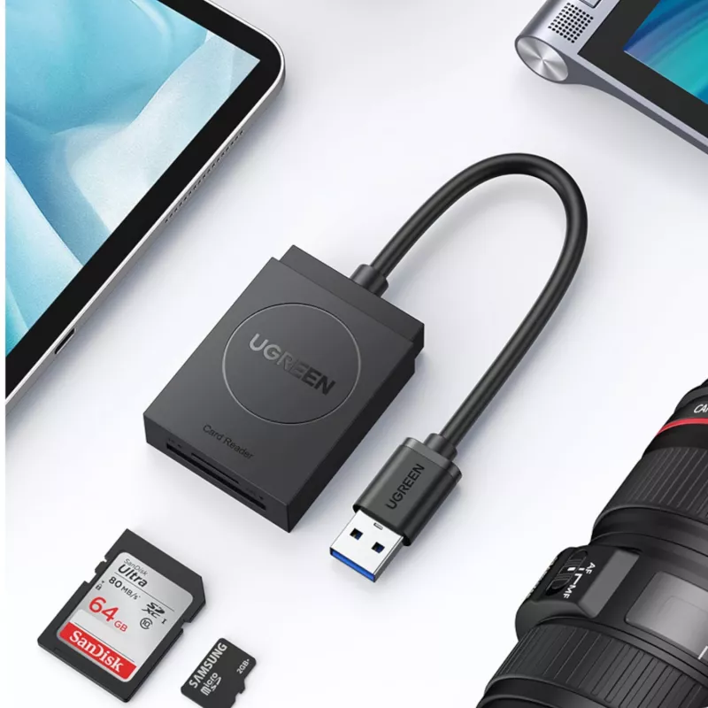 UGREEN USB 3.0 Dual Slot Kartenleser für SD/TF-Karten – 5 Gbit/s Datenübertragung