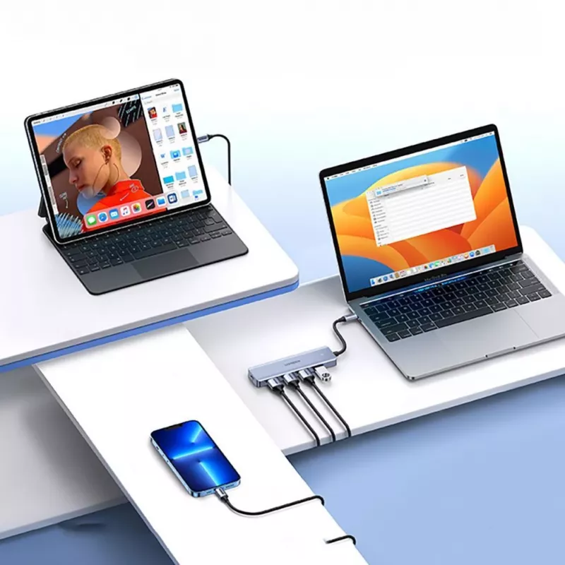 UGREEN USB 3.0 Hub 4-Port mit 1m Kabel - Schwarz (CM219)