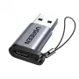 UGREEN USB 3.0 Stecker auf Typ-C 3.1 Buchse Adapter, Datenübertragung und Laden, Space Grau