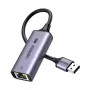 UGREEN USB-A 3.2 Gen 1 zu 2.5G Ethernet-Adapter, 2,5 Gbps RJ45 LAN, Aluminium, Space Gray, Plug & Play, Realtek RTL8156B, 10 cm Kabel