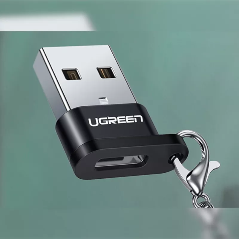 UGREEN USB-A Stecker auf USB-C Buchse Adapter (Schwarz)