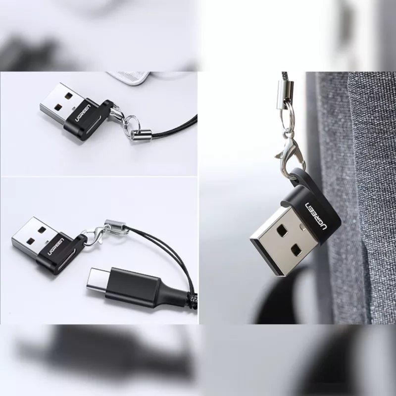 UGREEN USB-A Stecker auf USB-C Buchse Adapter (Schwarz)