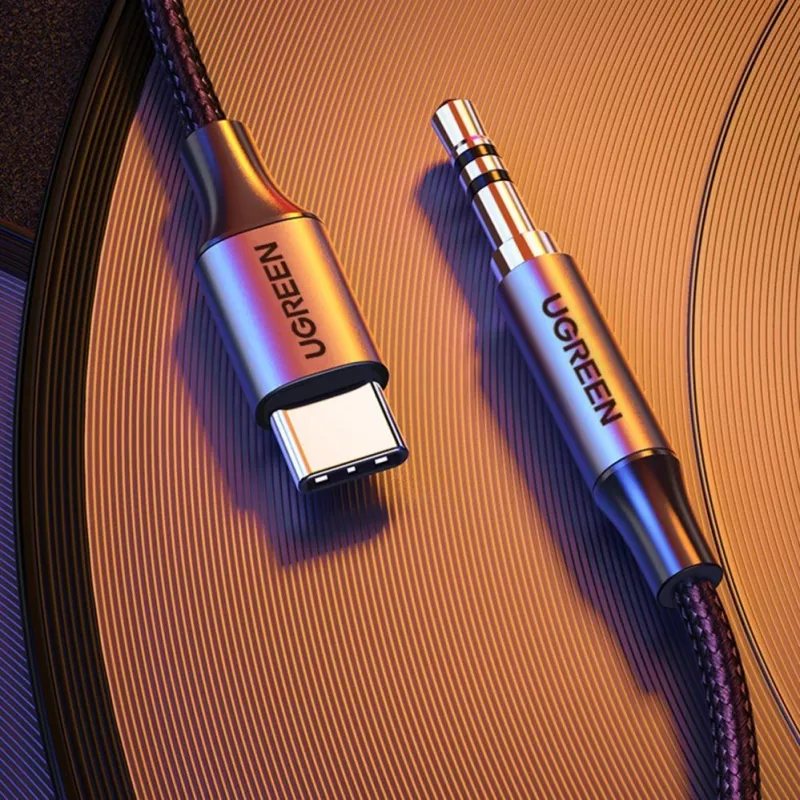 UGREEN USB-C-auf-3,5-mm-Kabel 1 m grau (AV143)