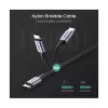 UGREEN USB-C auf USB-C 100W geflochtenes Nylon-Ladekabel 2m Schwarz