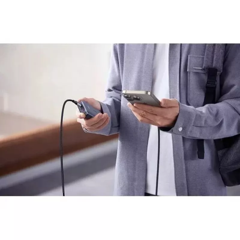 UGREEN USB-C auf USB-C Ladekabel USB 2.0 240W PD 3.1, Aluminiumgehäuse geflochten, 2m Grau