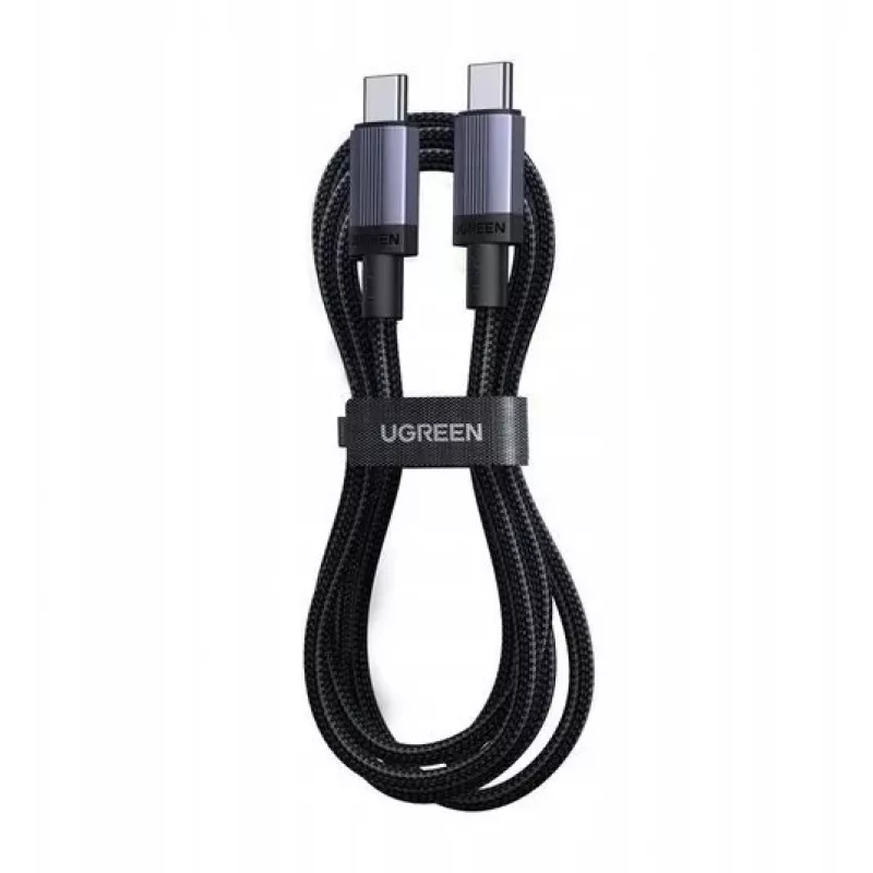 UGREEN USB-C auf USB-C Ladekabel USB 2.0 240W PD 3.1, Aluminiumgehäuse geflochten, 2m Grau