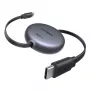 UGREEN USB-C auf USB-C PD 100W ausziehbares Schnellladekabel 1m Schwarz