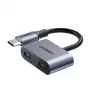 UGREEN USB Type-C Dual-Audio- und Ladeadapter (15W PD, 2-in-1-Splitter)