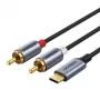 UGREEN USB Type-C auf 2RCA Audiokabel 1,5m Grau (20193 CM451)