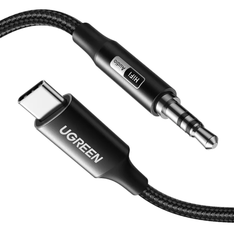 UGREEN USB Type-C auf 3,5 mm AUX Audiokabel 2M - Schwarz