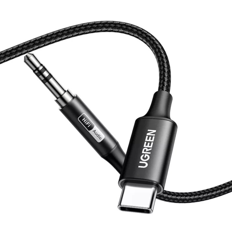 UGREEN USB Type-C auf 3,5 mm AUX Audiokabel 2M - Schwarz