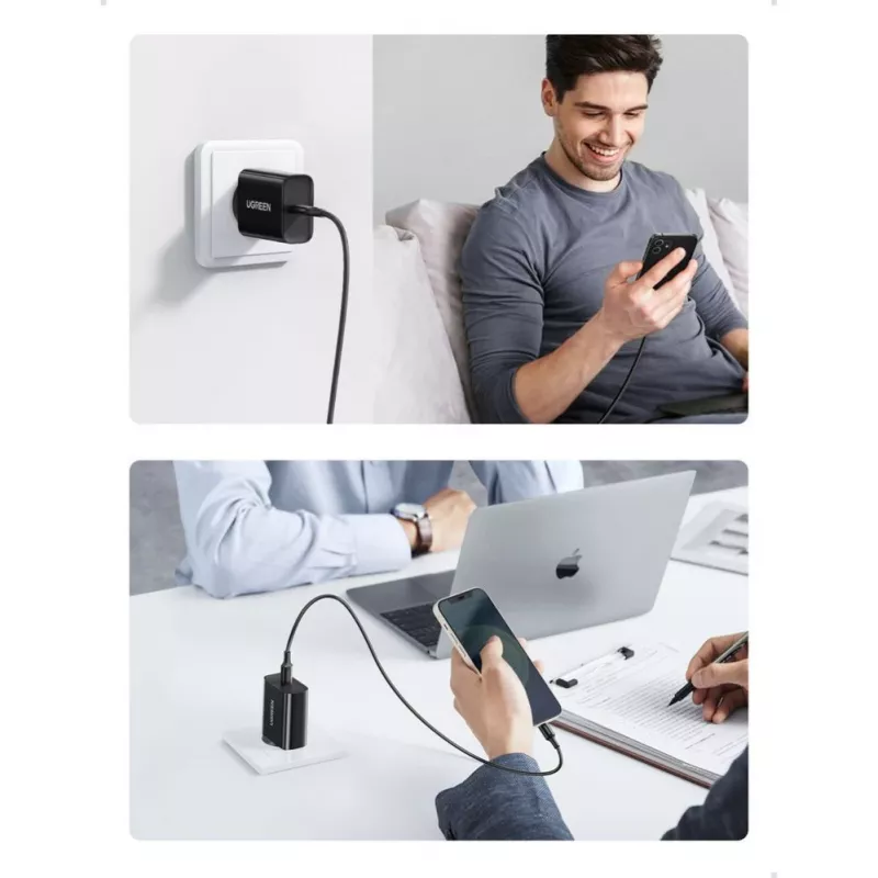 UGREEN USB-Wandladegerät Typ C 20W Power Delivery Schwarz (10191)