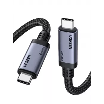 UGREEN USB4 USB-C auf USB-C Kabel 240W 40Gbps 16K@60Hz 80Gbps Thunderbolt 4 Kompatibel 1m Nylon Geflochten
