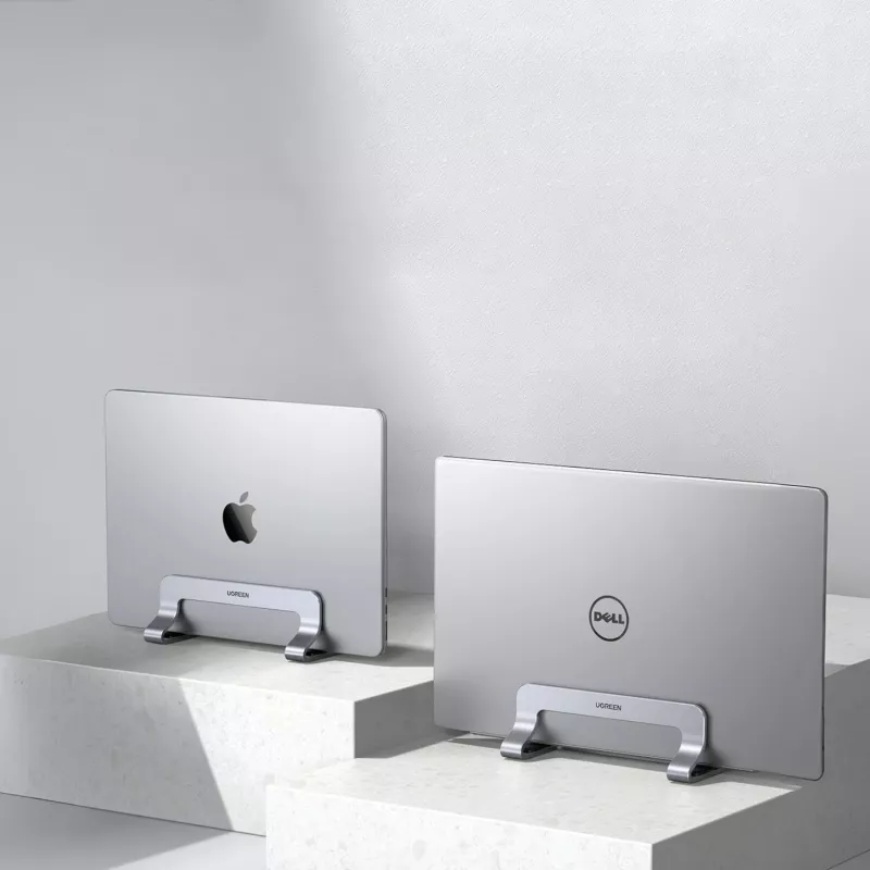 UGREEN Vertikaler Aluminium-Laptopständer mit verstellbarem Schlitz, Space Gray