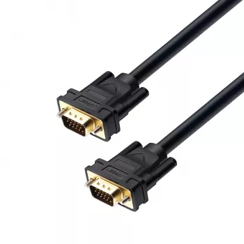 UGREEN VG101 VGA-Stecker-zu-Stecker-Kabel 1,5 m – Full HD 1080p, vergoldete Anschlüsse, doppelte Abschirmung, doppelte Ferritkerne
