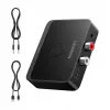 UGREEN Wireless Bluetooth 5.3 LDAC Hi-Res Audio-Empfänger mit 3,5-mm-AUX- und 2x-RCA-Ausgang, ESS ES9018K2M DAC, aptX HD, aptX Adaptive, aptX, AAC, SBC, Dual-Device-Verbindung, Aluminiumlegierung, Schwarz