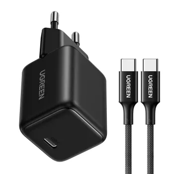 Ugreen X513 30W GaN USB-C Ladegerät mit 1m USB-C Kabel - Schwarz