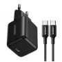 Ugreen X513 30W GaN USB-C Ladegerät mit 1m USB-C Kabel - Schwarz