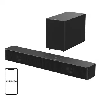 Ultimea Poseidon R3T 5.1.2-Kanal Soundbar mit Dolby Atmos, 600W, kabellosem Subwoofer & Rücklautsprechern