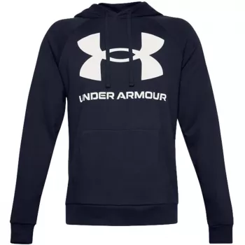 Under Armour Herren Rival Fleece Big Logo Hoodie Midnight Navy 1357093 410