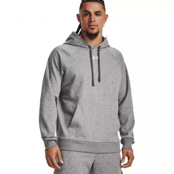 Under Armour Rival Fleece Hoodie Mod Gray/Black Herren Medium
